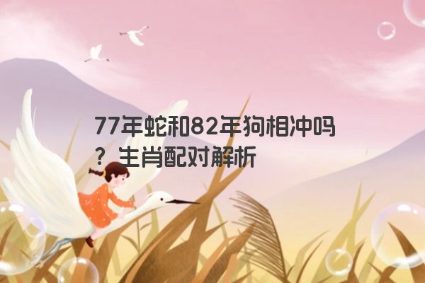 77年蛇和82年狗相冲吗？生肖配对解析