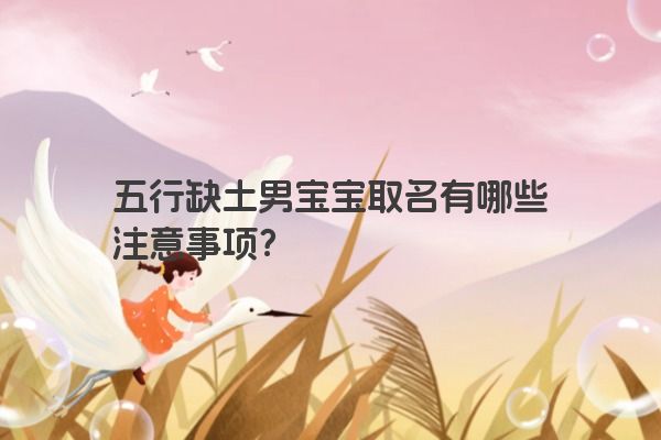 五行缺土男宝宝取名有哪些注意事项？