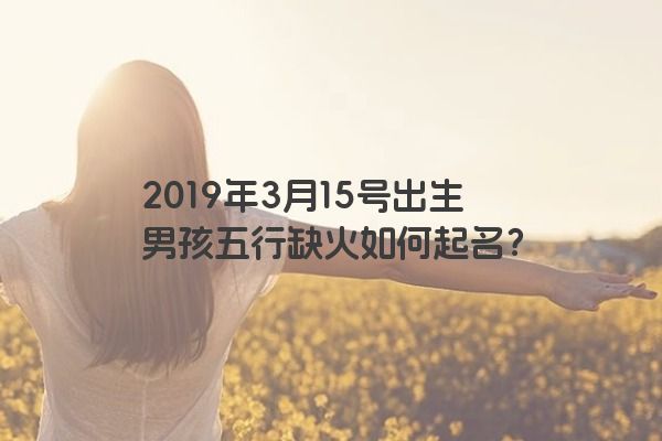 2019年3月15号出生男孩五行缺火如何起名？