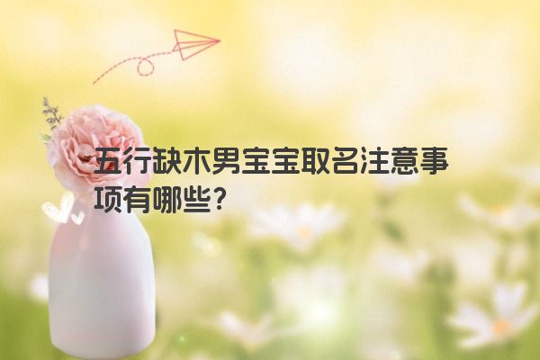 五行缺木男宝宝取名注意事项有哪些？