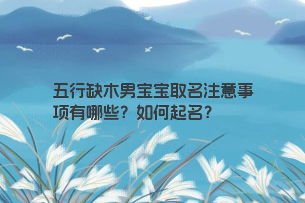 五行缺木男宝宝取名注意事项有哪些?如何起名?
