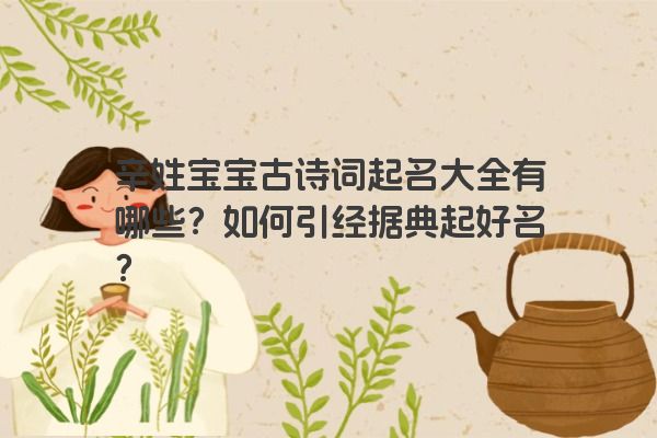 辛姓宝宝古诗词起名大全有哪些？如何引经据典起好名？