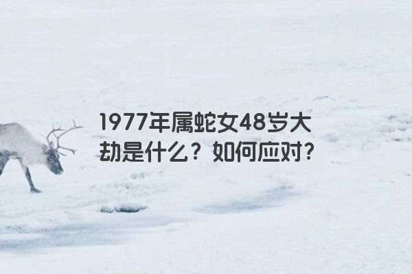 1977年属蛇女48岁大劫是什么？如何应对？