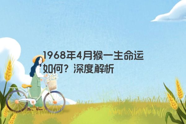 1968年4月猴一生命运如何？深度解析