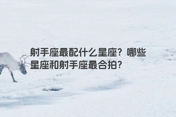 射手座最配什么星座？哪些星座和射手座最合拍？