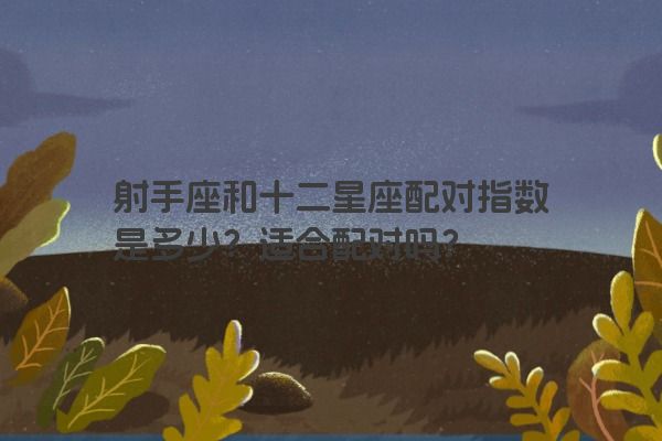 射手座和十二星座配对指数是多少？适合配对吗？