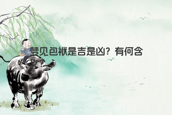 梦见包袱是吉是凶？有何含义？
